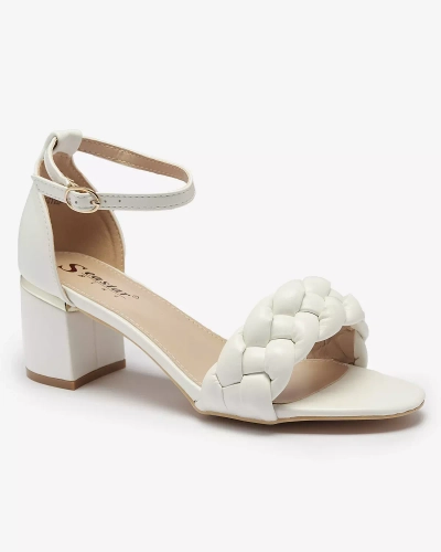 Weiße Damen Pfostensandalen Marines - Schuhe