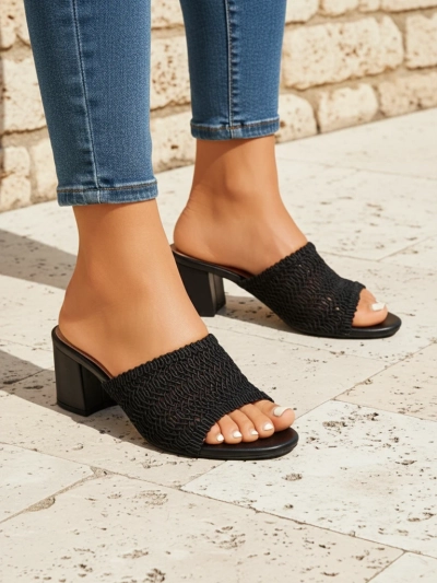 Royalfashion Damen-Sandaletten mit Absatz Sole Bloom