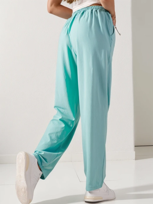 Royalfashion Котонові прямі штани для жінок