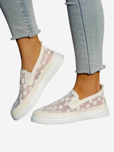 Royalfashion Жіночі мокасини з сітки з квітами Emzos