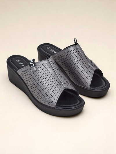 Royalfashion Damen Pantoletten mit Keilabsatz Luna Wedge