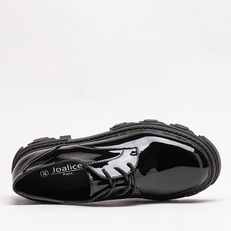 Schwarz lackierte Damenhalbschuhe Pertiso - Schuhe