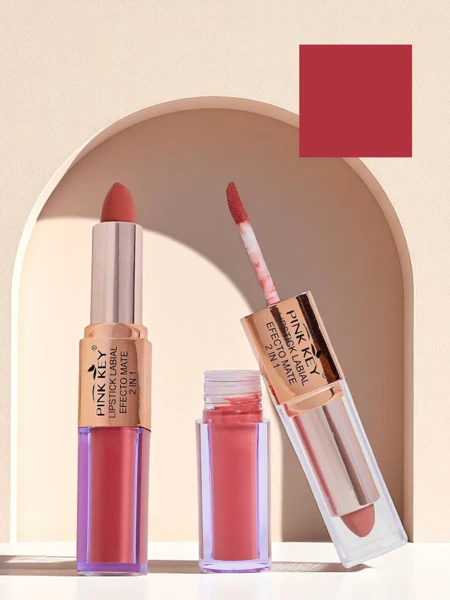 Mattier Lippenstift in Stift- und flüssiger Form 2-in-1 Cherry Mocha