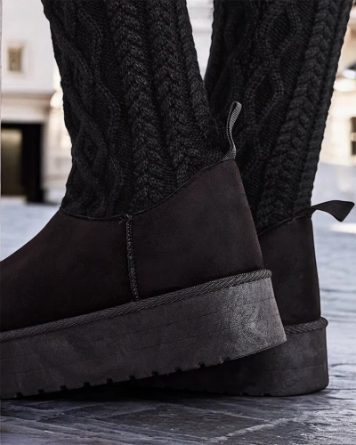 Royalfashion Damen Schneestiefel-Stiefel mit einem sockenähnlichen Schaft Kokumi