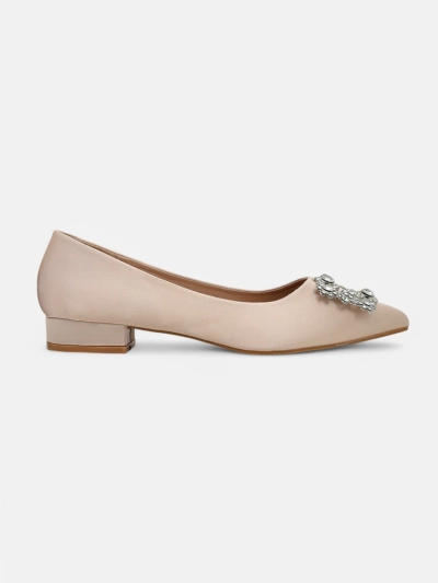 Royalfashion Damen Ballerinas a'la Satin mit dekorativer Schnalle Legant