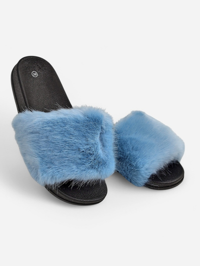 Frauen kastanienbraune Hausschuhe mit Pelz Nonna-Schuhe