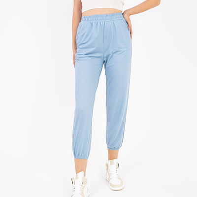 Hellblaue Stoffhose für Damen - Kleidung