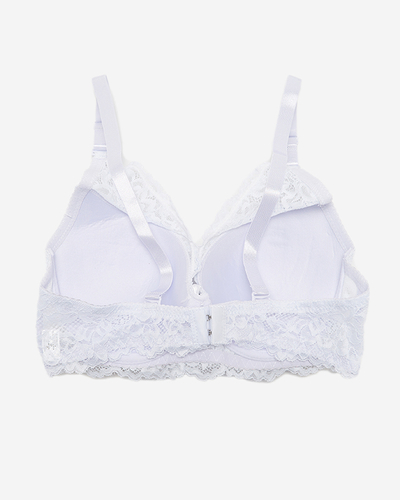 Weißer Damen-BH mit Spitze - Unterwäsche