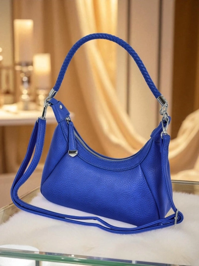 Royalfashion Kleine Damenhandtasche aus Öko-Leder mit dekorativem Riemen Lacquea