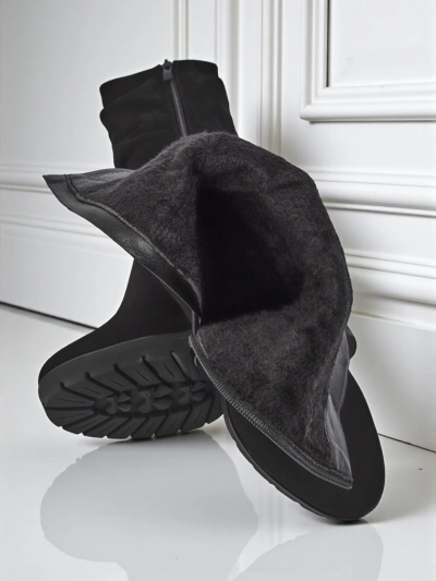 Matte Damen Stiefeletten mit Blockabsatz Ashen Bloom