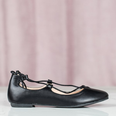 Schwarze Ballerina mit Tina-Bindung - Schuhe 1