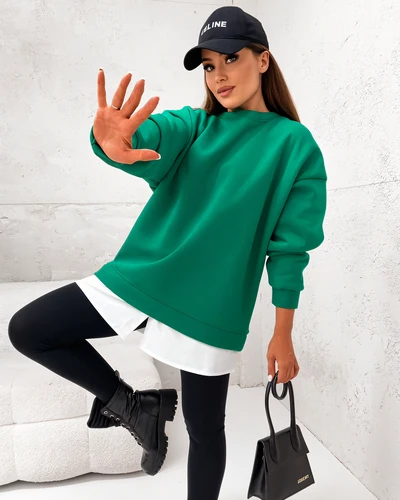 Royalfashion Baumwoll-Sweatshirt für Damen mit abnehmbarem Saum