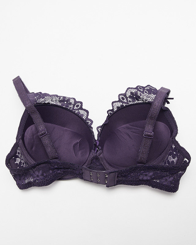 Lila Push-up-BH für Damen mit Spitze - Underwear