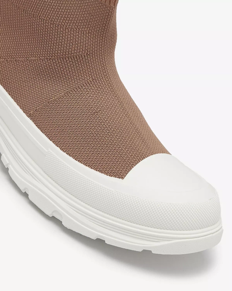 Braune Damen Slipper hohe Sportschuhe a'la Sneakers Vertiks - Footwear