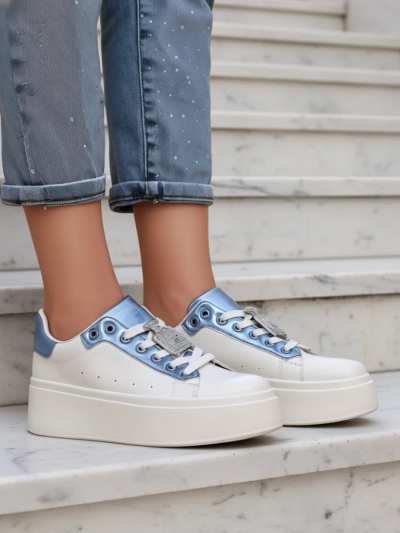 Bella Corsa Ecru Handgefertigte Damen-Sneakers