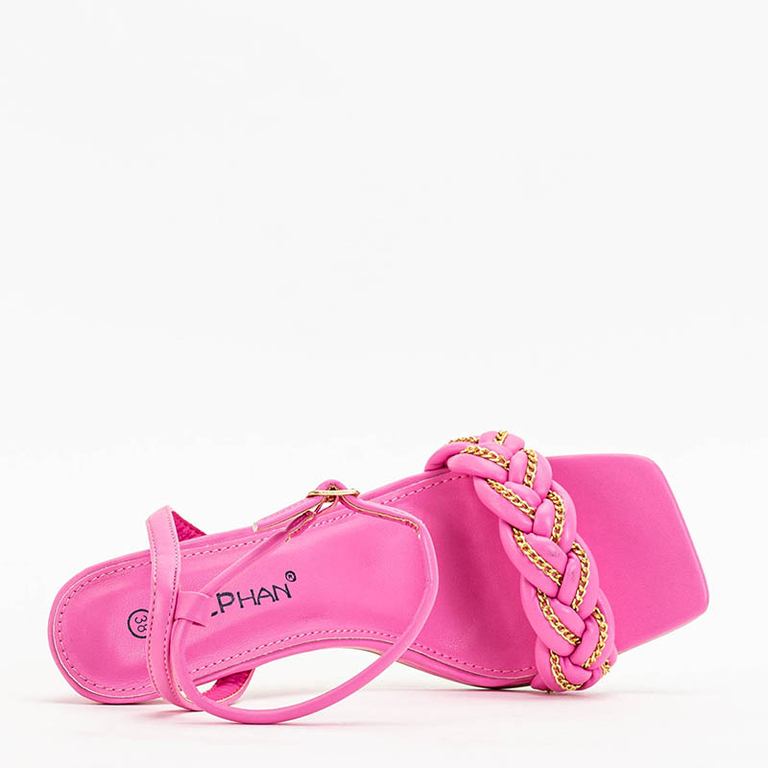 Fuchsia Damensandalen mit hohem Absatz Tenedi - Footwear