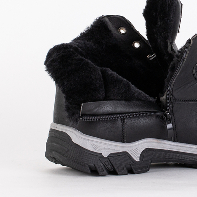 Schwarze Herren Winterstiefel von Omitsok - Schuhe