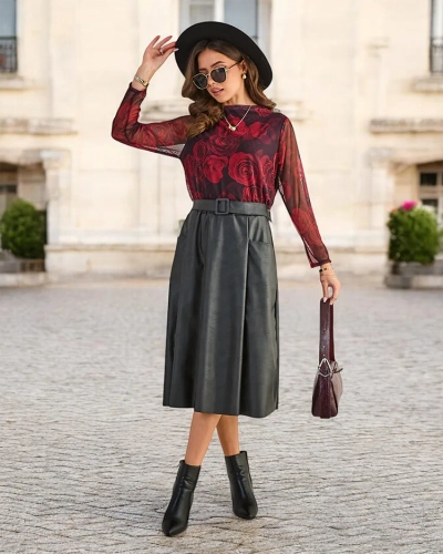 Royalfashion Damen-Midirock GRÖSSE