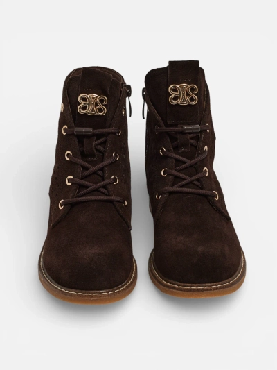 Ażurowe botki damskie ze skóry naturalnej Aurelias