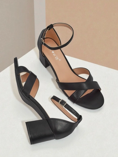 Royalfashion Damen Sandaletten mit Blockabsatz Eleganza Strap