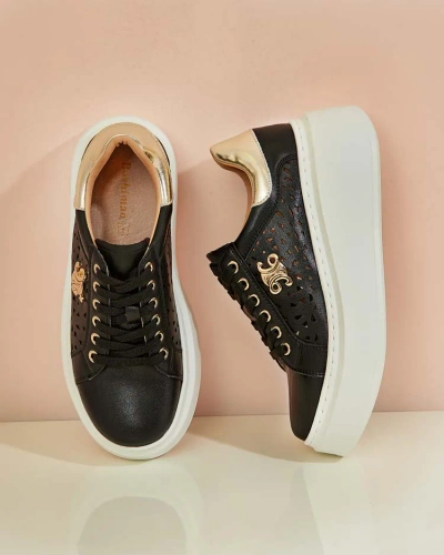 Royalfashion Damen sportliche durchbrochene Sneakers Jovixi