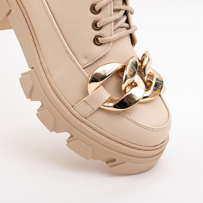 Beige flache Schuhe Eqoia - Schuhe