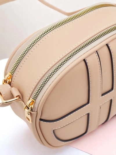 Royalfashion Kleine runde Damenhandtasche aus Ökoleder Riva Circle