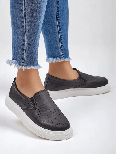 Royalfashion Damen perforierte Slipper Emillia