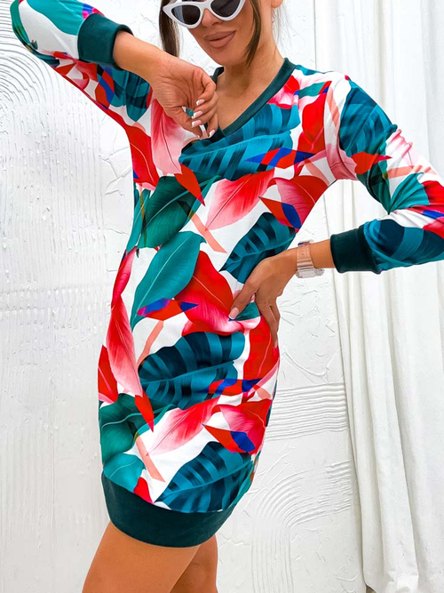 Жіноча міні-сукня Royalfashion з оригінальним візерунком