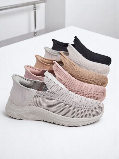 Aurelia Comfort Бежеві Жіночі Сліпони з Тканини На Плоскій Підошві