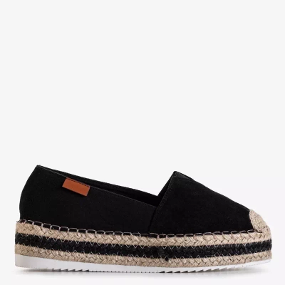 OUTLET Schwarze Damen-Espadrilles auf der Molandia-Plattform - Schuhe