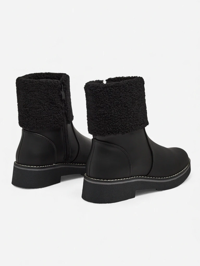 Luna Damenstiefeletten Schwarz Leder Elegant für den Winter