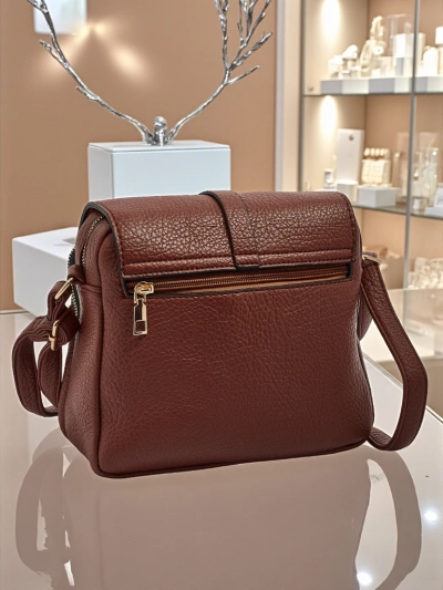 Royalfashion Vielseitige quadratische Tasche aus Öko-Leder