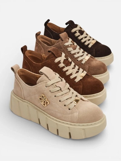 Sportliche Damen-Sneakers aus Naturleder Renos