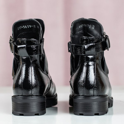 Schwarz lackierte Stiefeletten Ivone - Schuhe 1