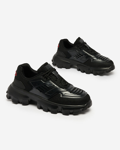 Royalfashion Schwarze Sportschuhe aus Stoff für Herren Lamkim