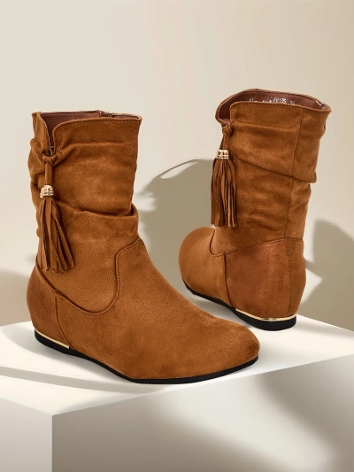 Royalfashion Eko - Wildleder-Stiefeletten auf verdecktem Keilabsatz Lovely