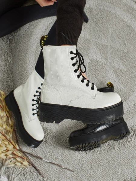 Damen Worker Boots mit Prägung Arvessa