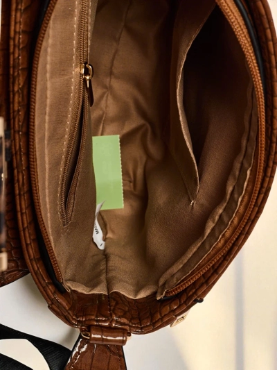 Lackierte kleine Damenhandtasche aus Öko-Leder Sable Arc