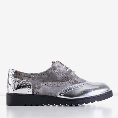 Silberne Schnürschuhe für Damen Navidad - Footwear