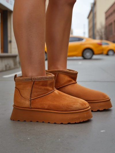 Royalfashion Kurzschuhe, die Frauen-Schneestiefeln ähneln Fortesse