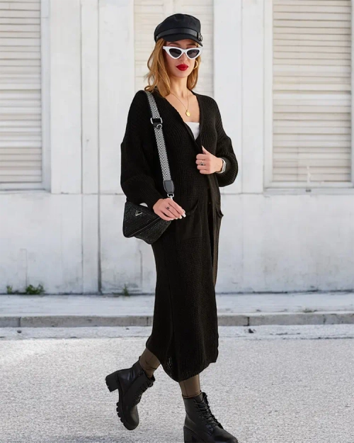 Жіночий в'язаний светр-покривало Royalfashion