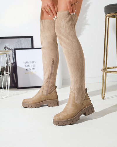 Damenstiefel in khaki Farbe Liki - Footwear