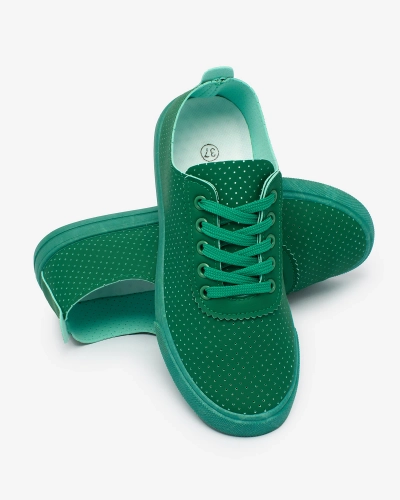 Royalfashion Dunkelgrüne durchbrochene Damen-Tennisschuhe Salomp