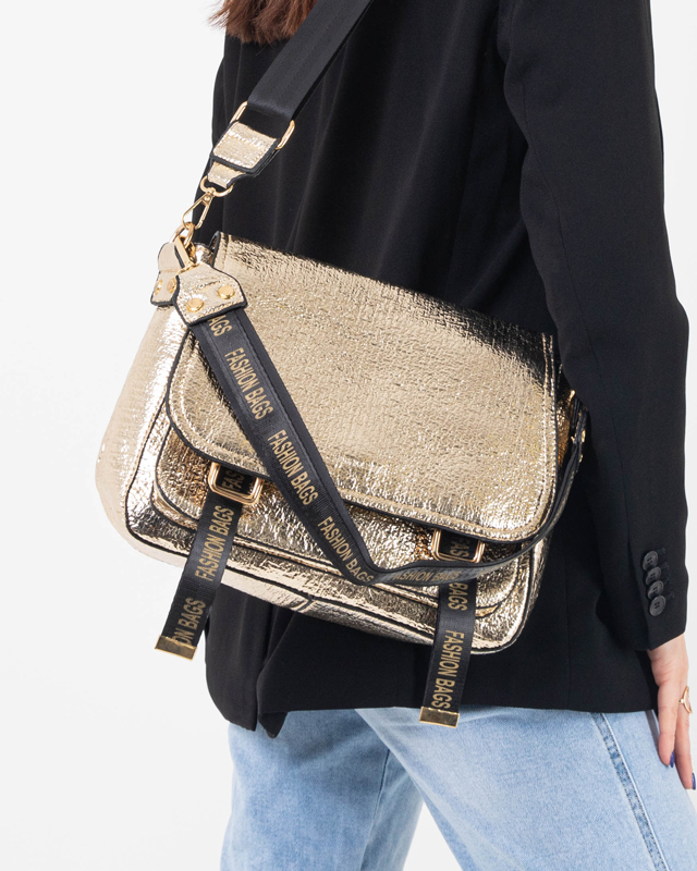 Damenhandtasche aus goldenem Kunstleder - Accessoires