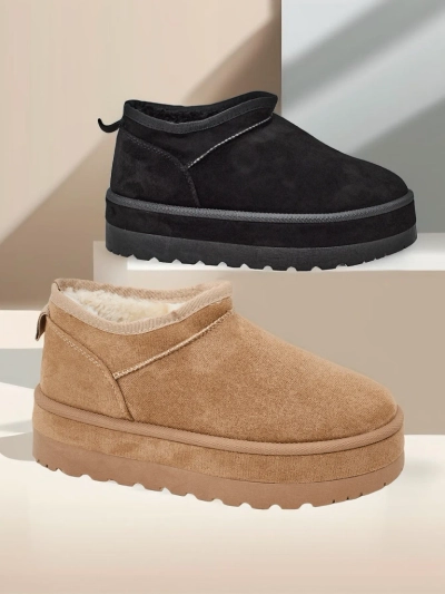 Royalfashion Kurze Damen Schneestiefel à la Biovve