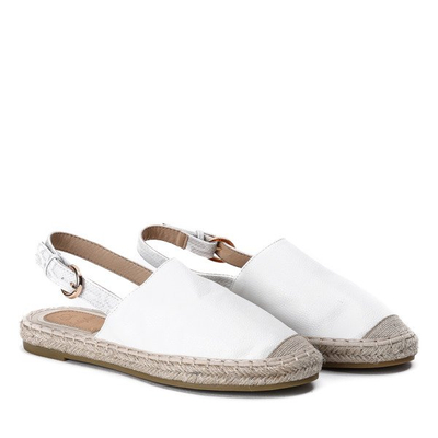 Weiße Leder-Espadrilles - Öko mit offenem Absatz Daisy - Schuhe