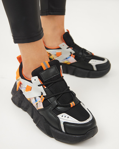 Schwarzer Damen-Sportschuh mit farbigen Einsätzen Deroni - Footwear