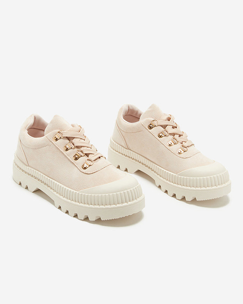 Бежеве жіноче спортивне взуття як кросівки Ohos - Взуття