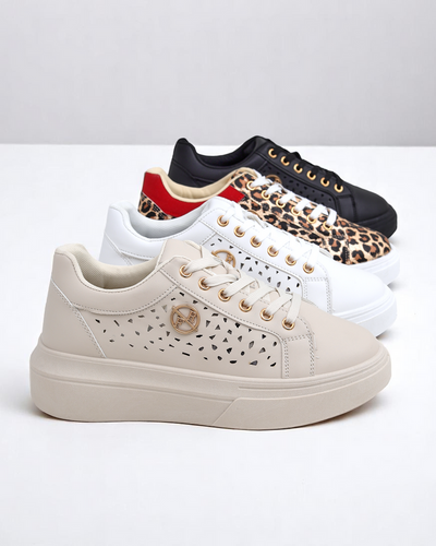 Royalfashion Damen perforierte Sportsneaker Leopess